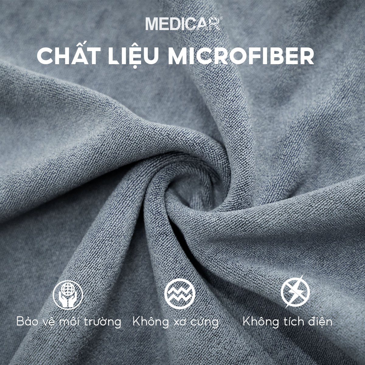 Mô tả Khăn lau xe ô tô chuyên dụng MEDICAR chất liệu Microfiber thấm hút, sạch, bền bỉ, an toàn bề mặt - 6