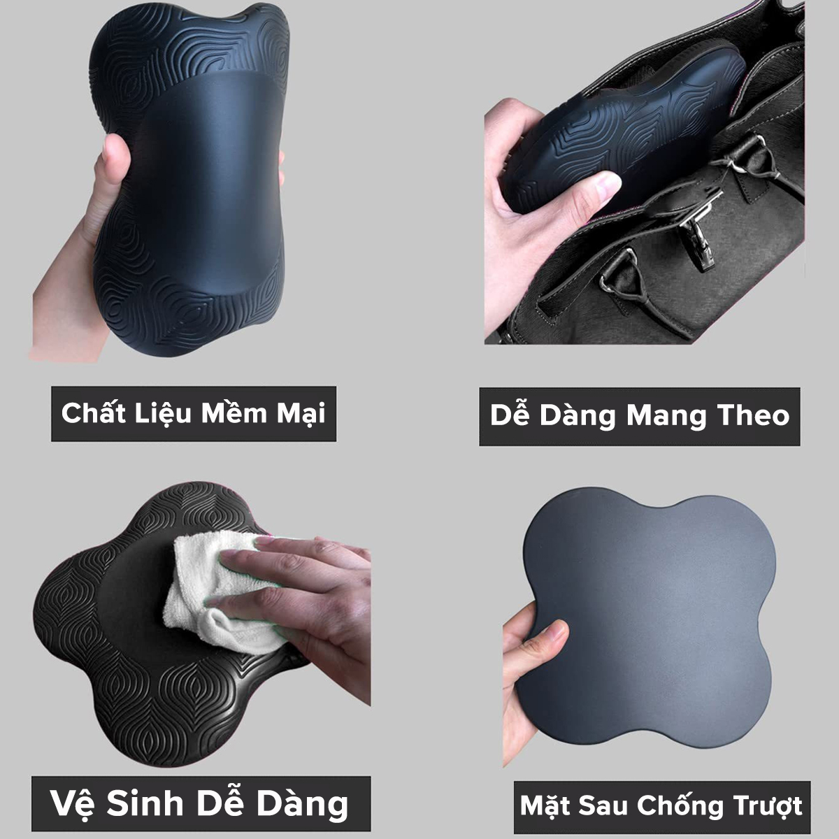 Mô tả Đệm Kê Bảo Vệ Gối, Đầu, Khủy Tay Tập Yoga Đệm PAD 120g Cao Su Hỗ Trợ Giảm Đau Đầu Gối Các Tư Thế YOGA Chính Hãng Amalife - 4