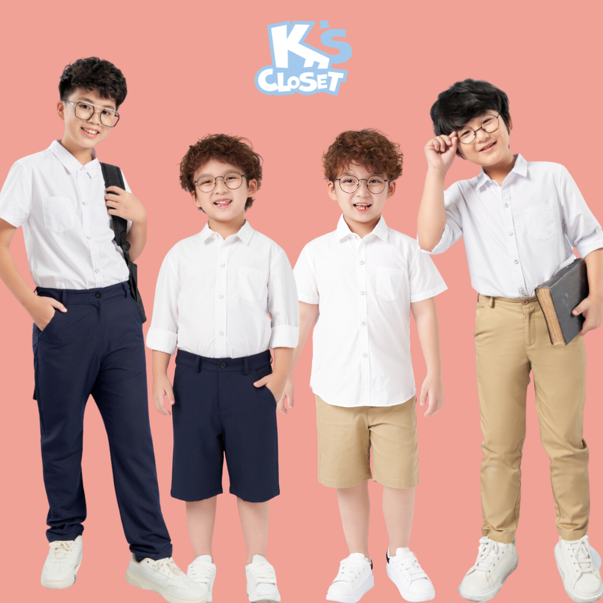 Mô tả Quần Sooc và Quần Dài Đồng Phục Cho Bé Trai Từ 19 - 52kg (6-14 tuổi) KT01THF/ KT05FOS - 1