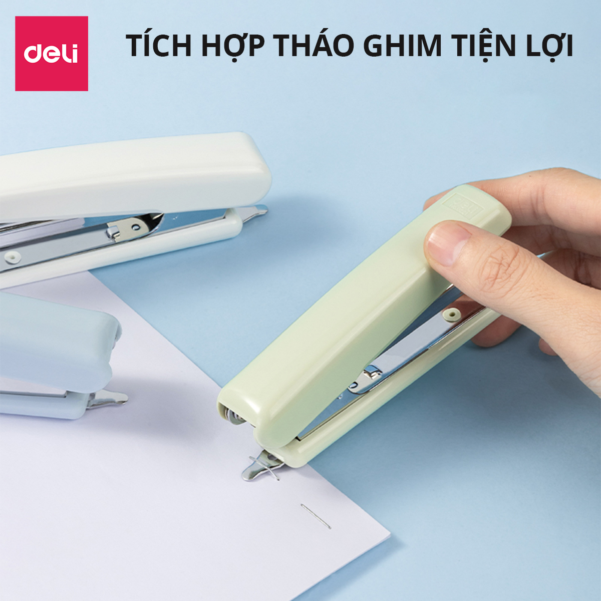 Dập Ghim Học Sinh Văn Phòng Mini Deli 30 Trang Ghim Bấm Giấy Số 10 Màu ...