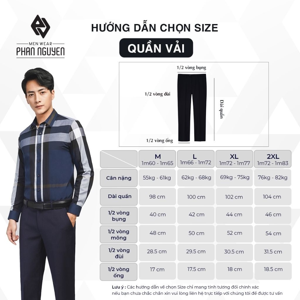Mô tả Quần vải công sở nam Phan Nguyễn, chất liệu cao cấp, mềm mại, bền chắc, form carrot fit tôn dáng, dễ mặc QVL.814 - 9