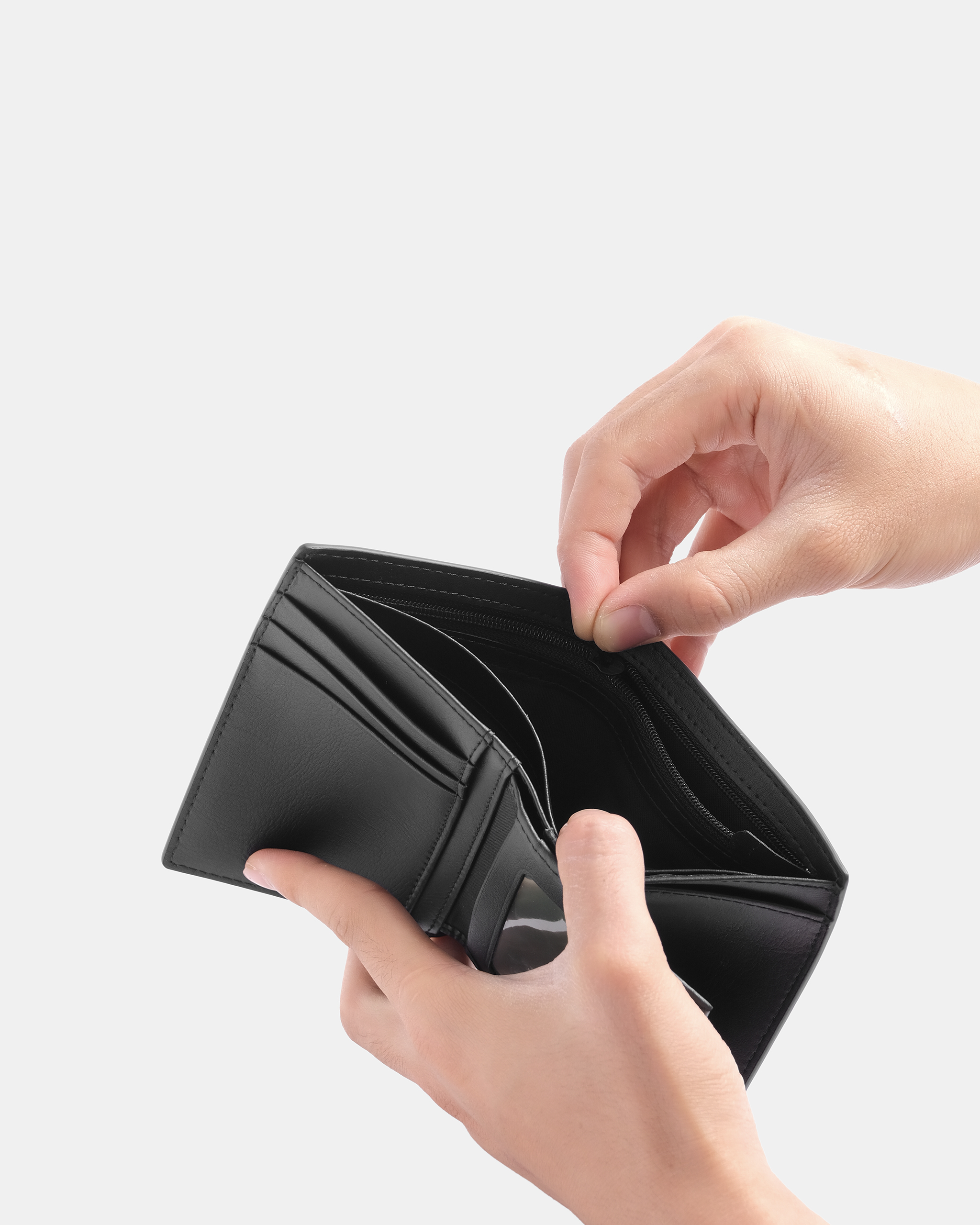 Mô tả Ví Nam gập đôi Henry có Khóa Kéo và chức năng RFID với chất liệu da Swift cao cấp, mềm mại, bền bỉ - LEONARDO - 2