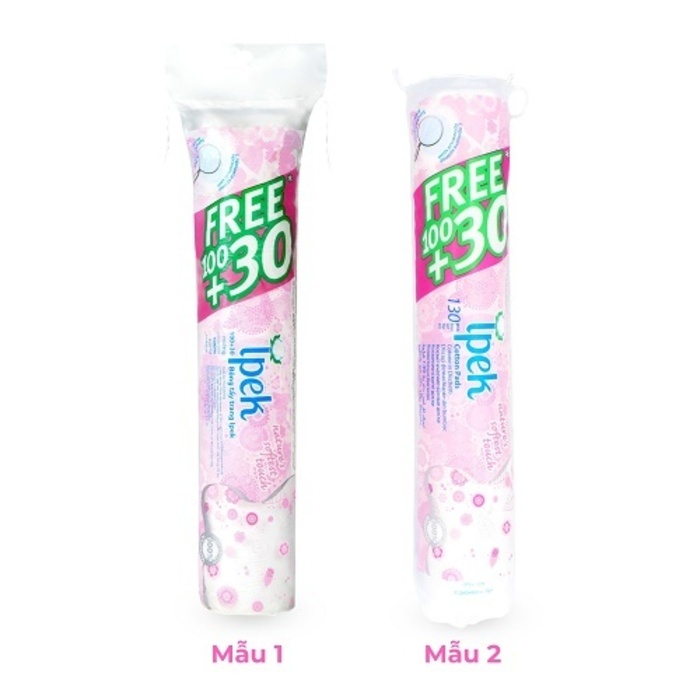 Mô tả [Tặng 2 mặt nạ] Combo 10 bông tẩy trang Ipek 130 miếng cotton 100% tự nhiên Thổ Nhĩ Kỳ - 1
