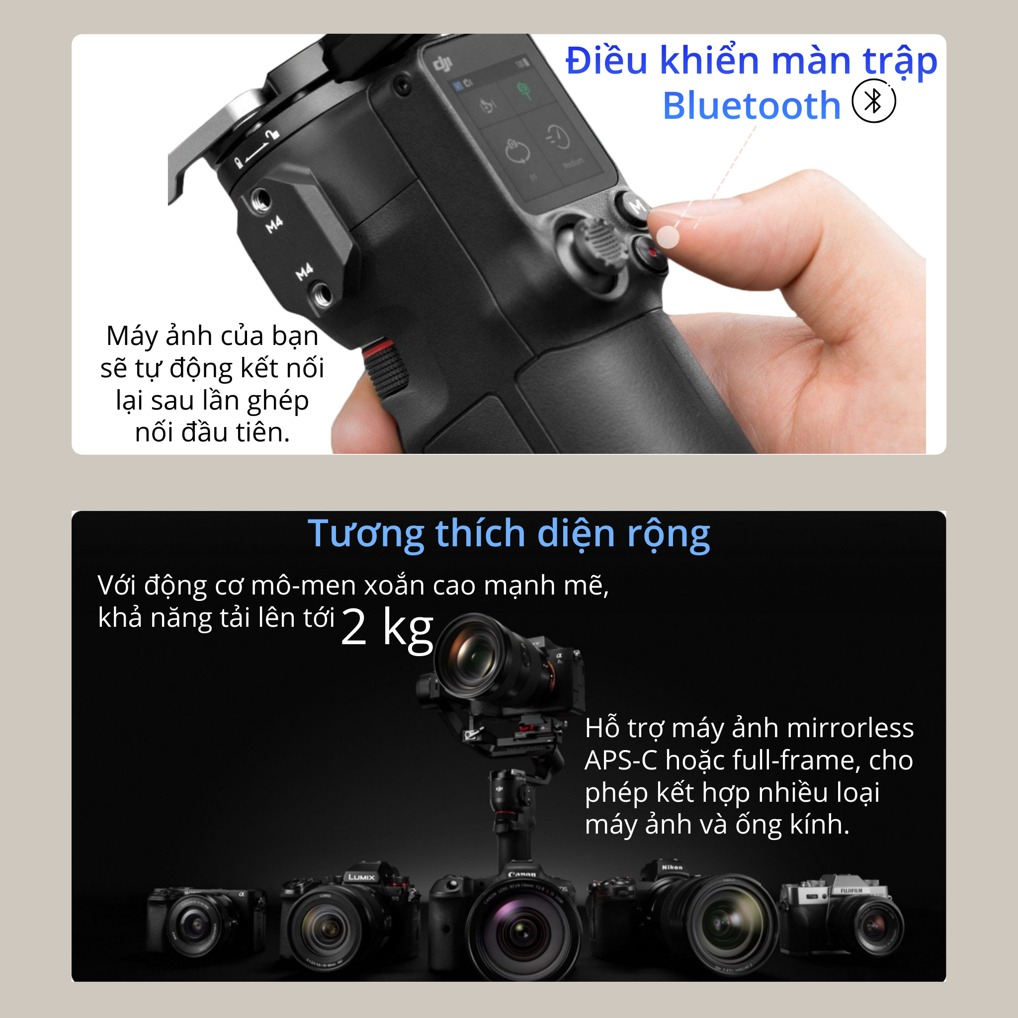 Mô tả Gimbal máy ảnh DJI RS 3 Mini gọn nhẹ tải trọng 2kg (DJI RS 3 Mini) - 3