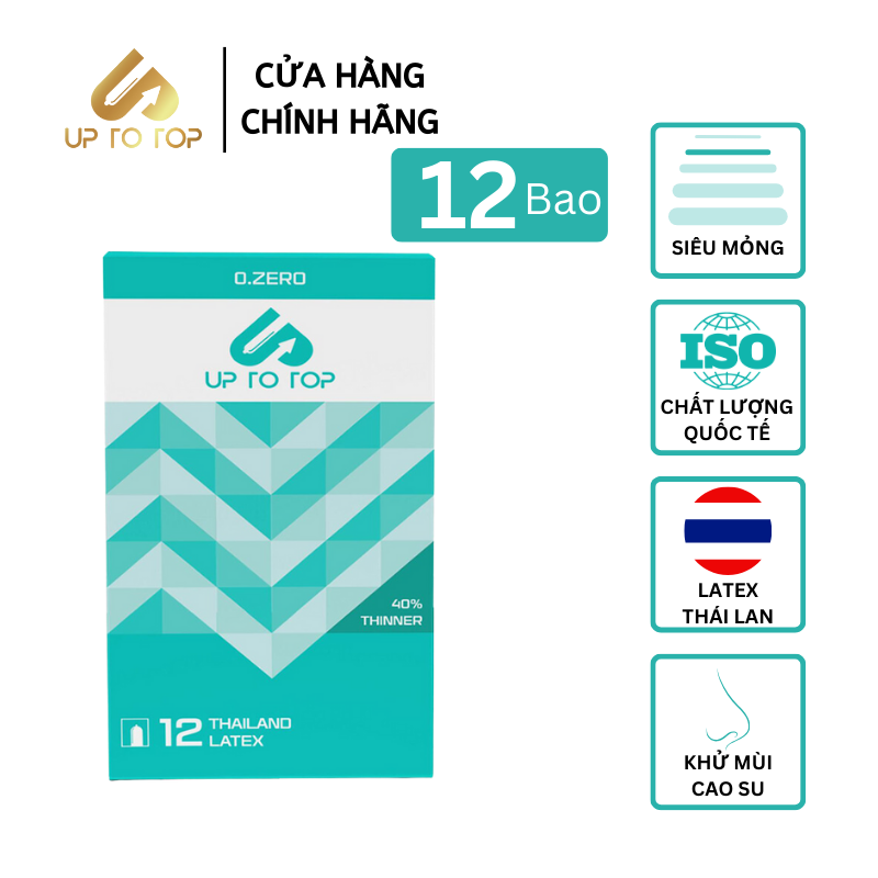 Mô tả Bao Cao Su UP 0.ZERO Siêu Mỏng Hộp 12 bao + Tặng Hộp 3 + Tặng quà hấp dẫn - 1