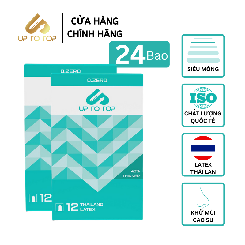 Mô tả Combo 2 Bao Cao Su UP 0.ZERO Siêu Mỏng 2 Hộp 12 bao + Tặng Hộp 12 + Tặng quà hấp dẫn - 1