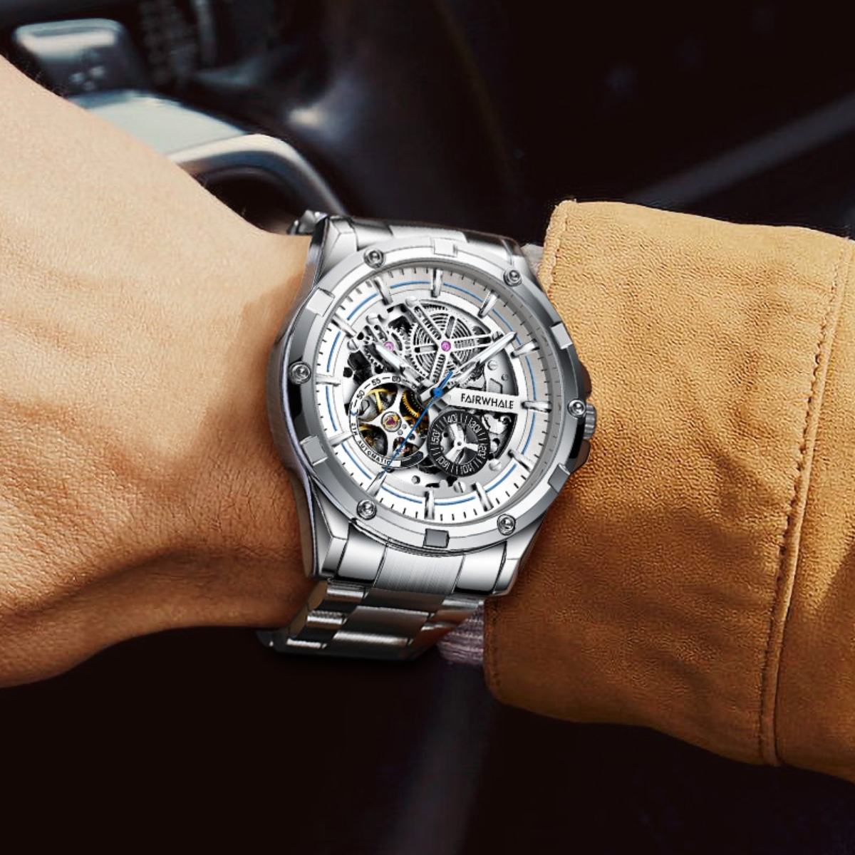 Đồng hồ cơ nam Mark FairWhale automatic chính hãng,Đồng hồ nam lộ cơ ...
