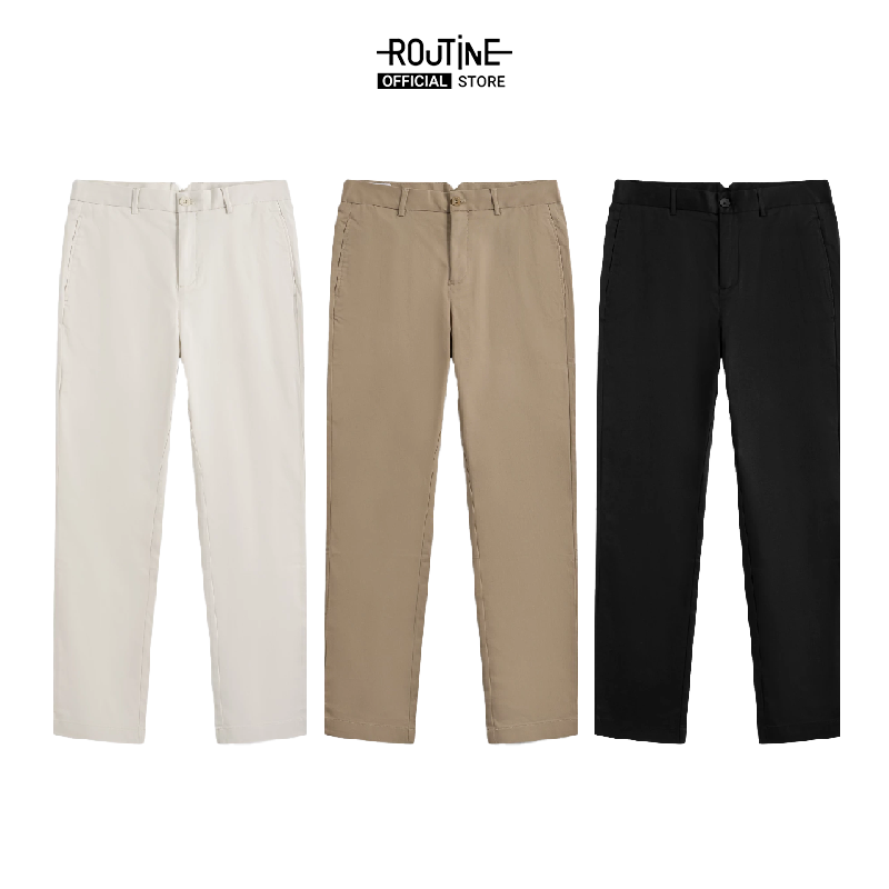 Mô tả Quần Kaki Nam Ống Ôm Cotton Trơn Form Slim - Routine 10S23PCA008 - 2