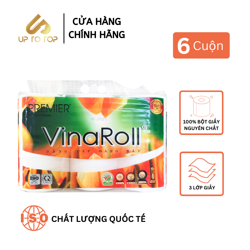 Mô tả Giấy vệ sinh PREMIER VinaRoll Không Lõi Siêu Dai 6 cuộn/ lốc - 1