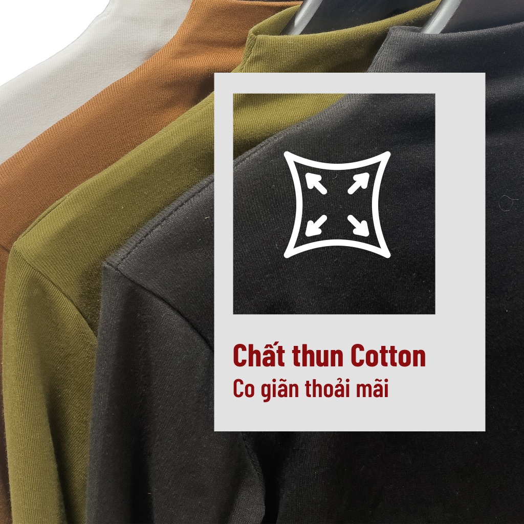 Mô tả Áo Croptop cộc tay Gladimax F88 chất thun cotton co giãn, cổ cao, nhún eo cá tính, trẻ chung - 2