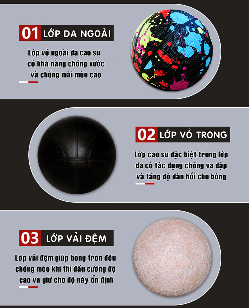 Bóng Rổ Da Cao Su Size Số 5 6 7 Chính Hãng King Ball Banh Bóng Rổ Trẻ ...
