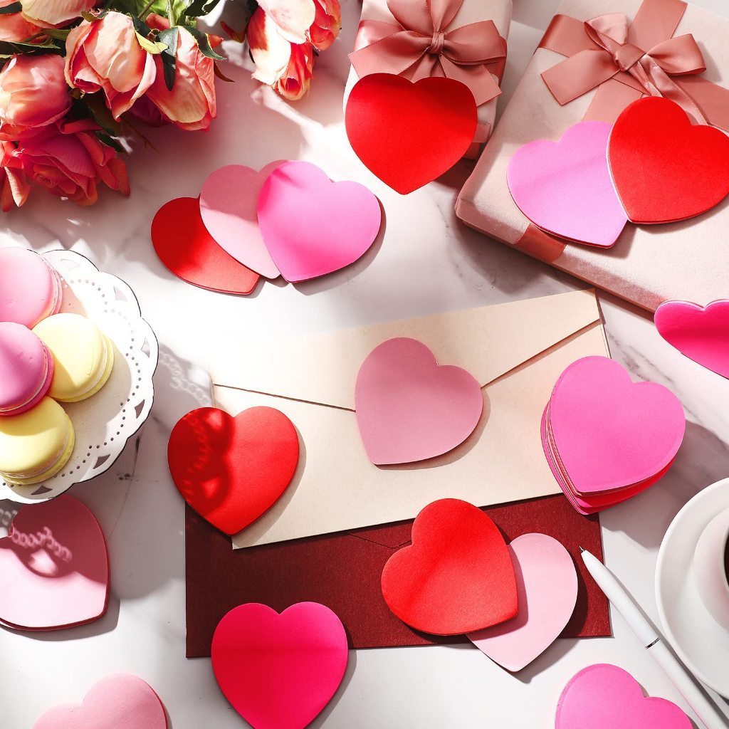 Giấy nhớ LOVE M&G AS33V174 YD-944 / Giấy note hình trái tim 60 tờ kích ...