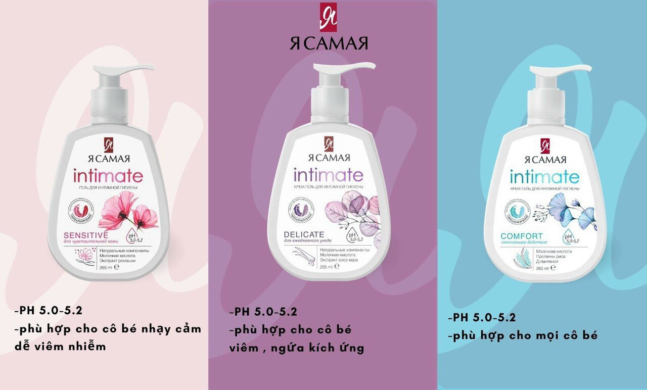Mô tả Dung dịch vệ sinh phụ nữ Ya Samaya Intimate của Nga 265ml dành cho mọi loại da - 1