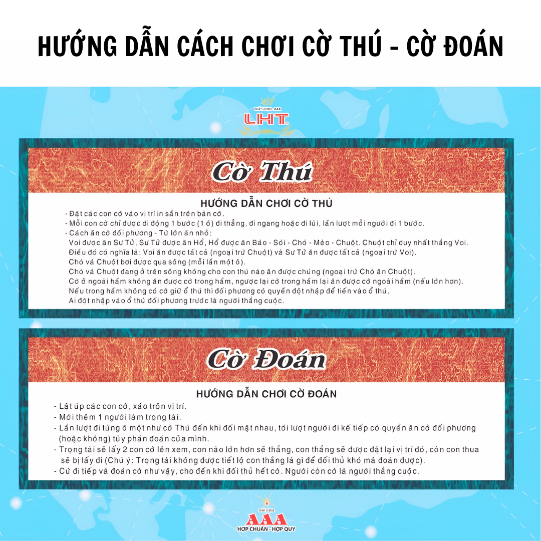 Cờ Thú 3 trong 1 Nhỏ - Gồm Cờ Thú, Cờ Đoán, Cờ Gánh [Chính hãng AAA-LHT ...