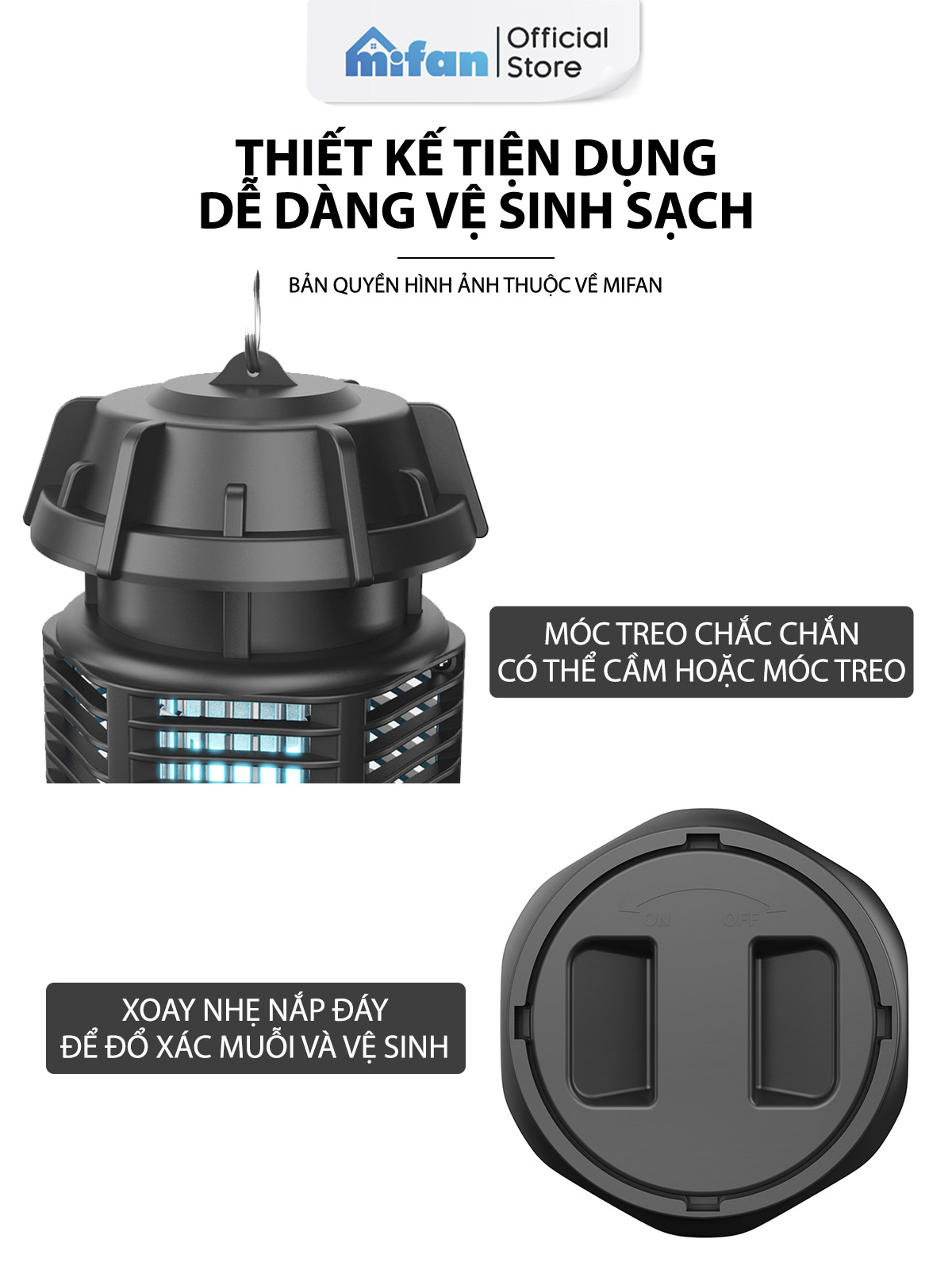 Đèn bắt muỗi MIFAN - Cách vệ sinh