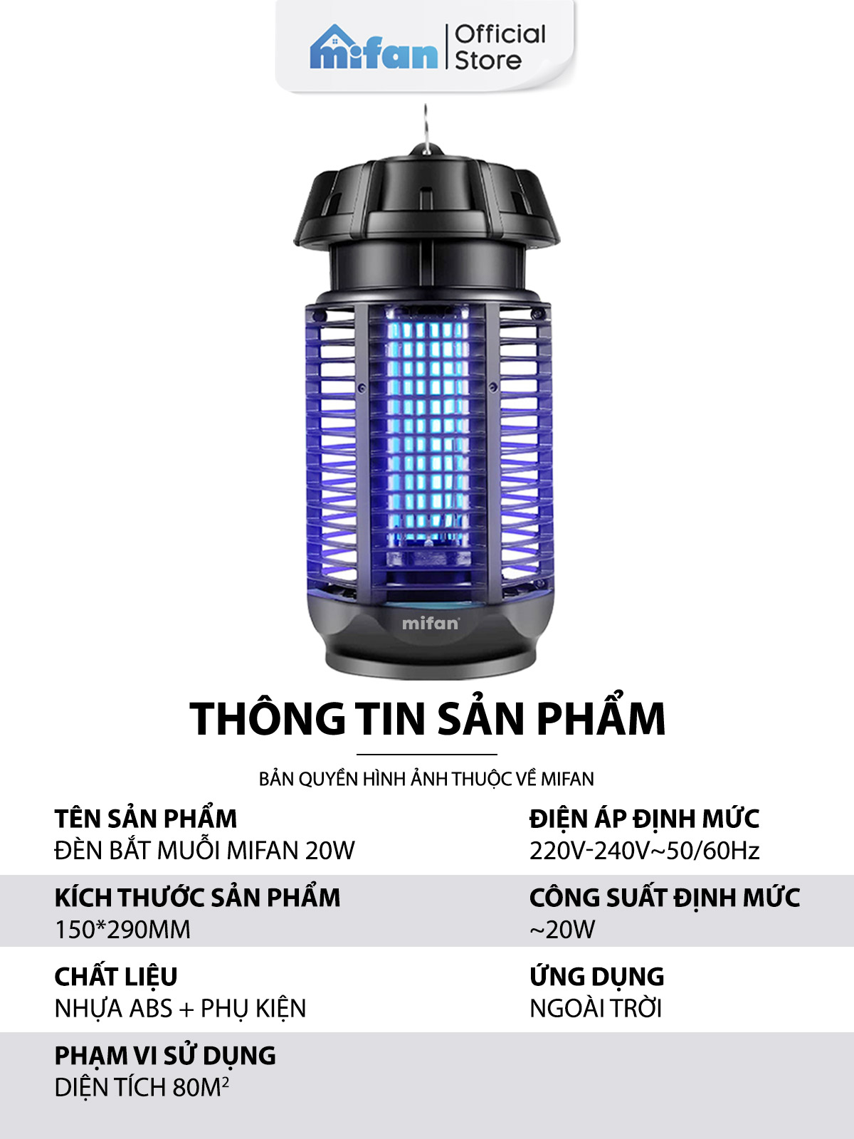 Đèn bắt muỗi MIFAN - Chi tiết