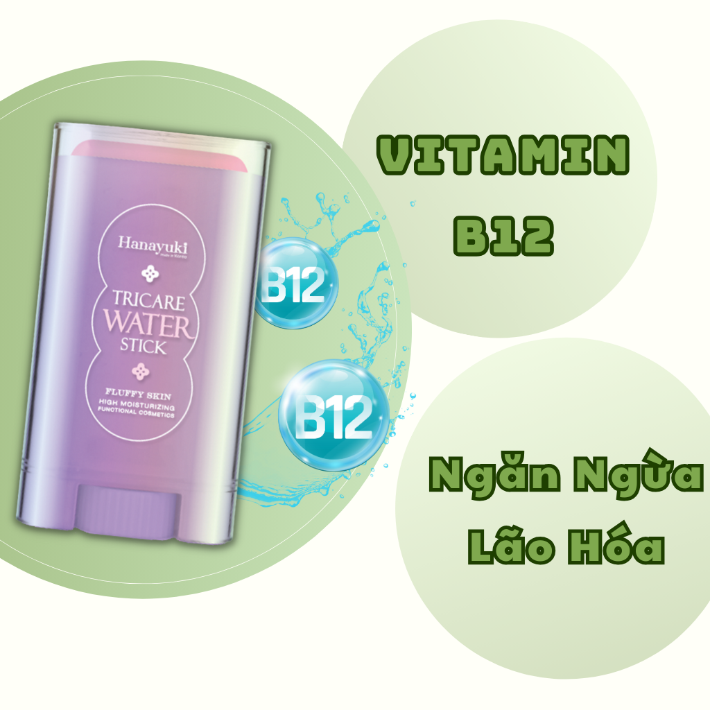 Mô tả Kem Dưỡng Trắng Da Hanayuki Chính Hãng, Lăn Dưỡng Da Hanayuki Tricare Water Stick Plumb Skin Cấp Ẩm Ngừa Lão Hoá 20g - 8