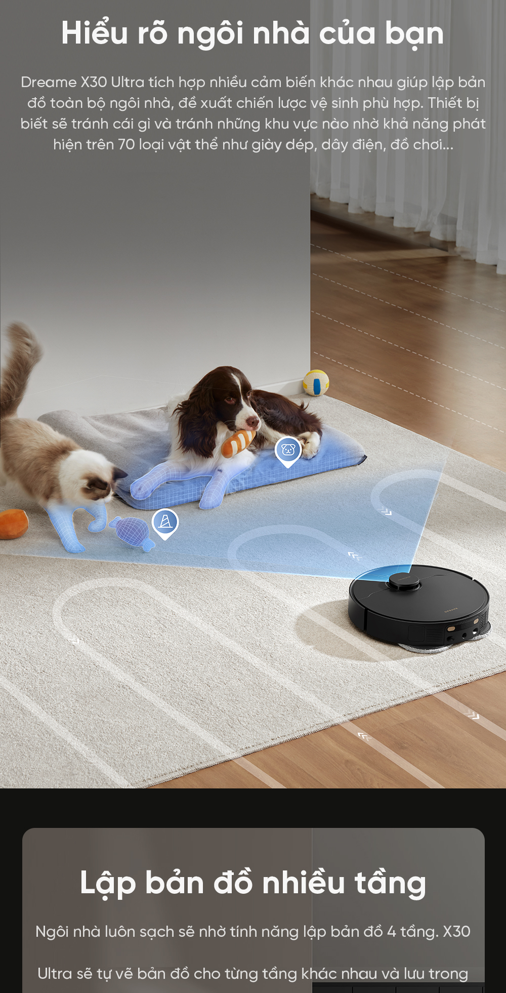 Mô tả Robot hút bụi lau sàn chuyên dụng Dreame X30 Ultra - Bản quốc tế - Bảo hành 24 tháng - 7