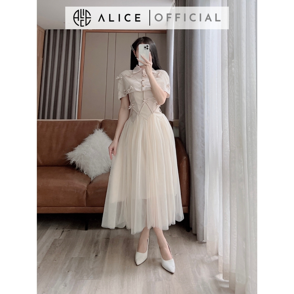Set Váy Tiểu Thư Công Chúa ALICE Váy 2 Dây Kèm Áo Choàng Ngoài Chất ...