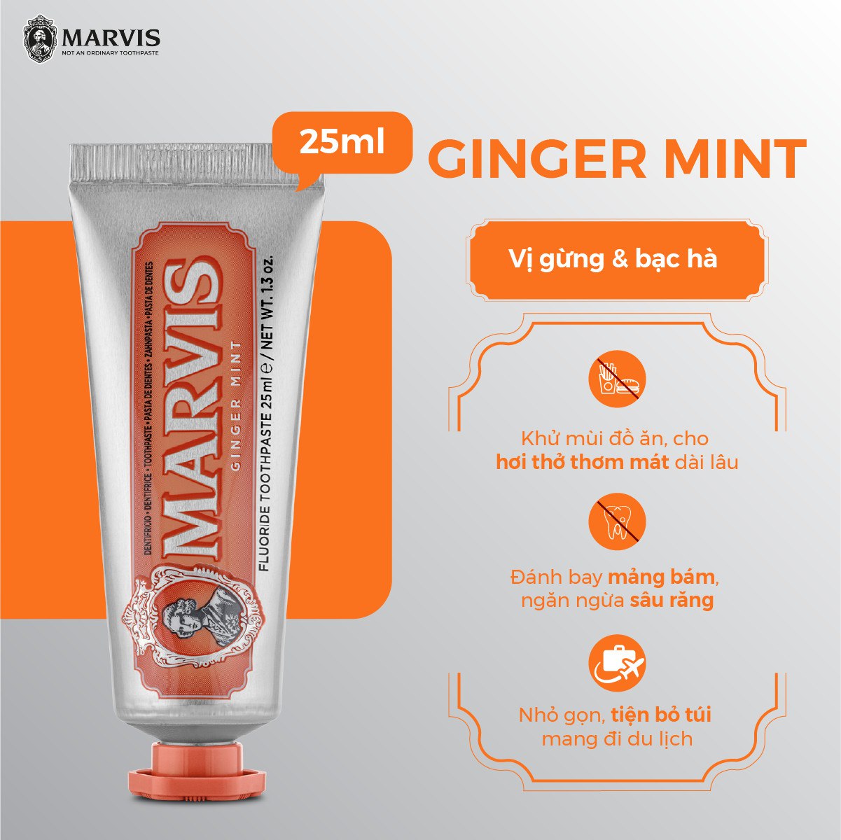 Mô tả Kem Đánh Răng Marvis Mini 25ml Gồm 9 Hương Vị Classic - Marvis Official - 4