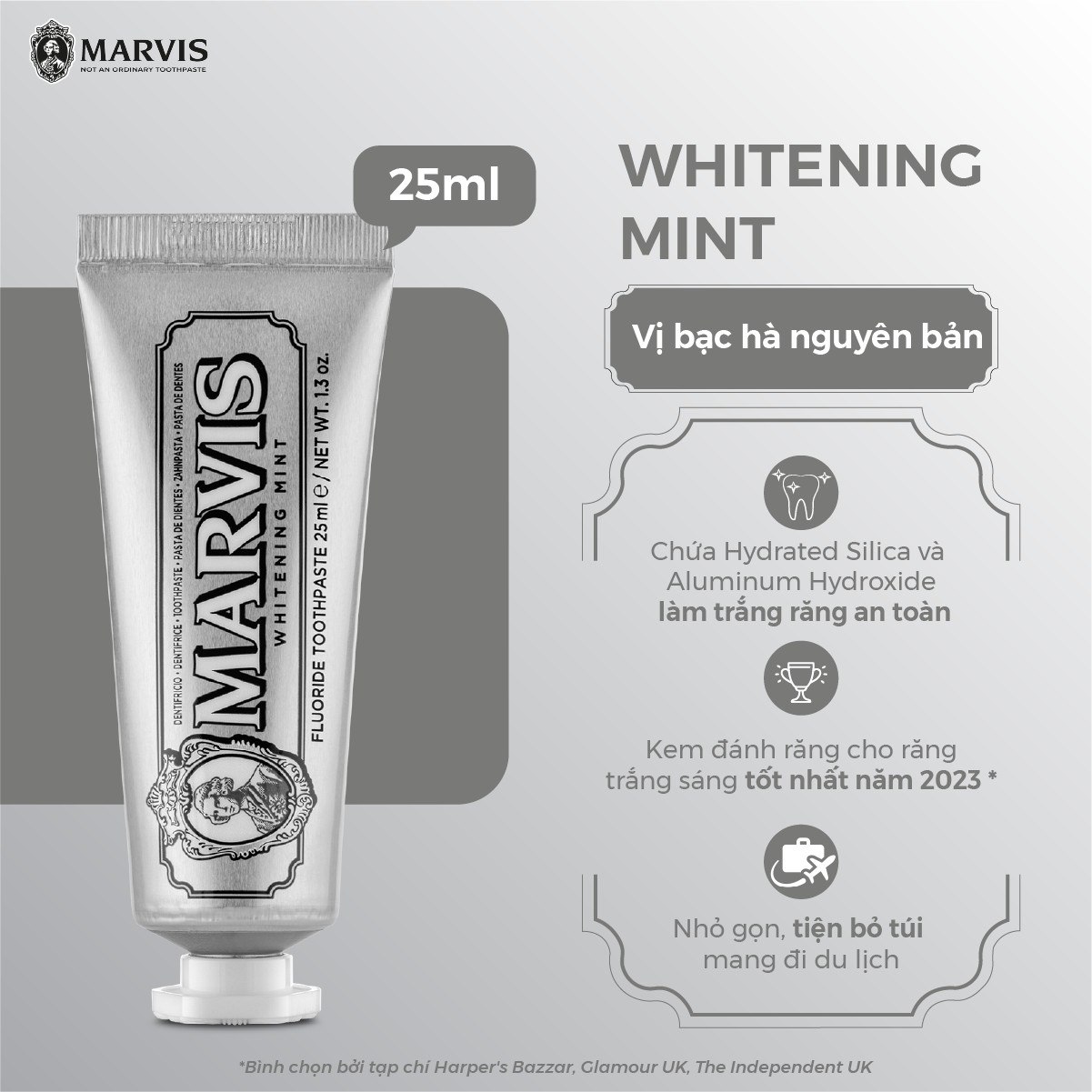 Mô tả Kem Đánh Răng Marvis Mini 25ml Gồm 9 Hương Vị Classic - Marvis Official - 5