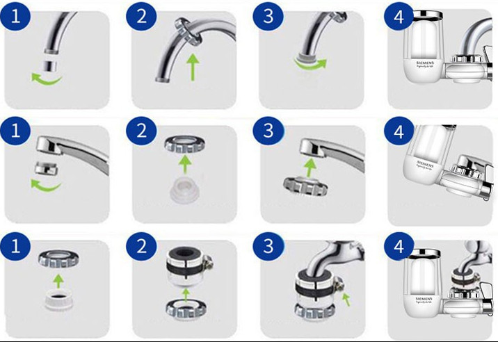 Mô tả Bộ lọc nước tại vòi Samono WPW11, 5 lớp lọc, ABS cao cấp hạt nguyên tử gốm và than hoạt tính đảm bảo sức khỏe - 6