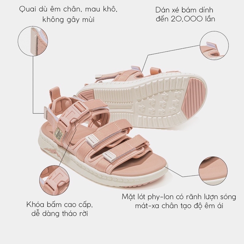 Dép Sandal Genki Nữ Màu Hồng