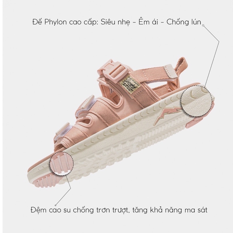 Dép Sandal Genki Nữ Màu Hồng