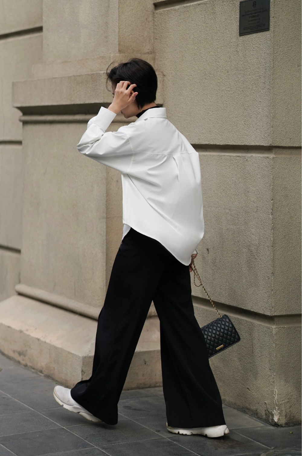 Áo sơ mi trắng nữ GILLEE dáng oversized