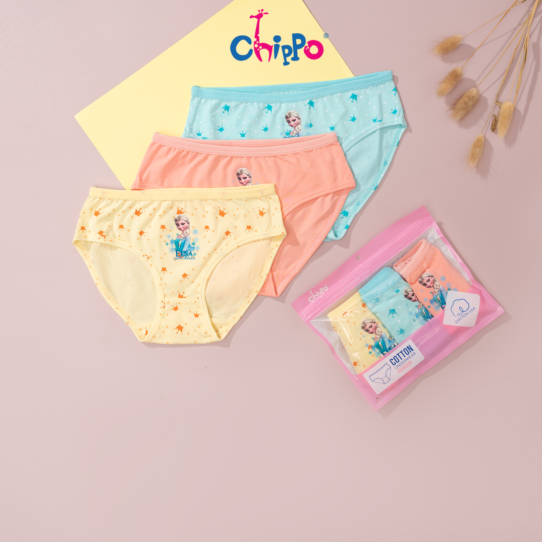 Mô tả Set 3 quần chip bé gái Chippo 100% cotton Quần lot bé gái từ 10 đến 42kg - 2