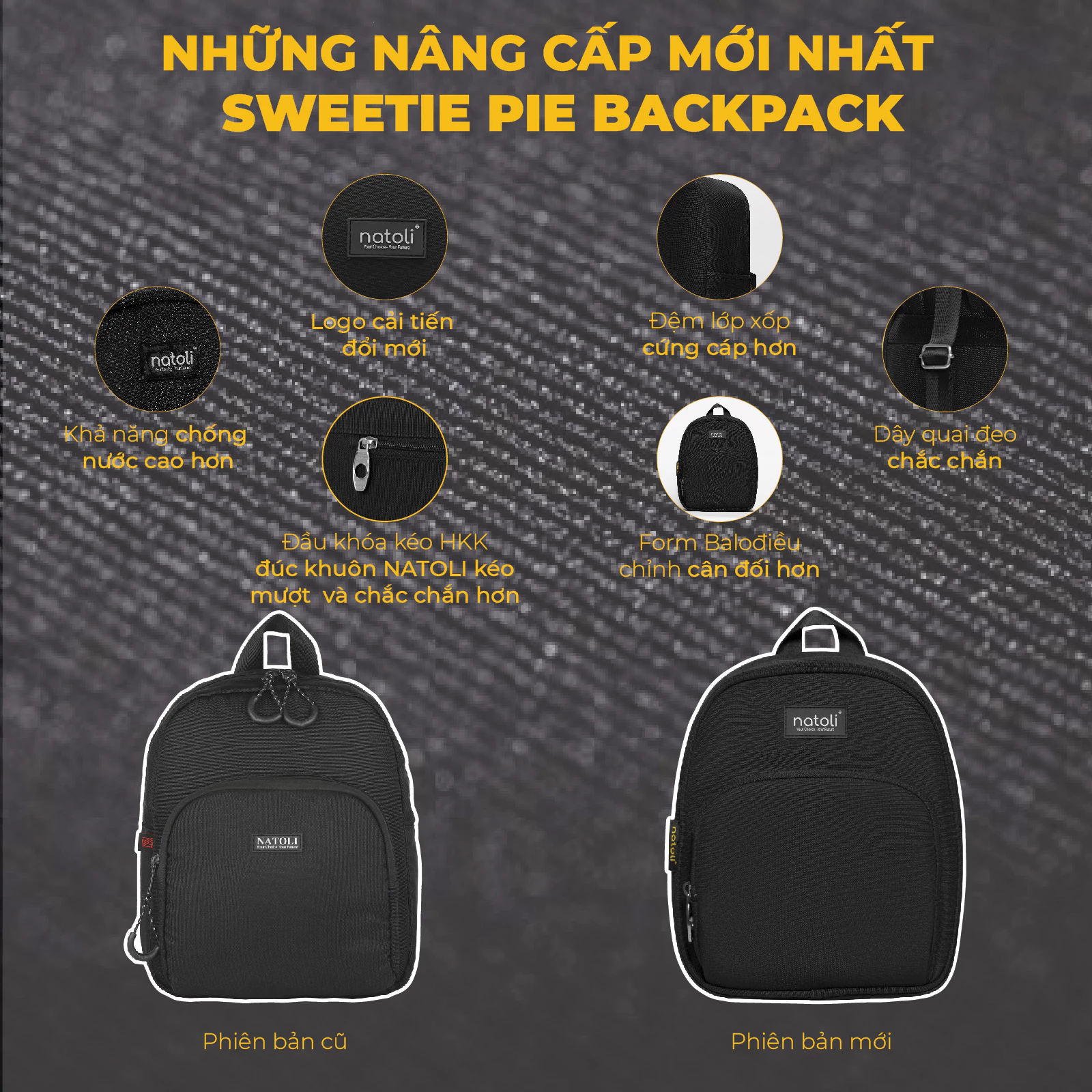 Balo mini nữ NATOLI B6 màu xanh