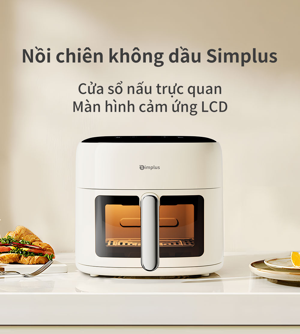 Inssa × Simplus Nồi Chiên Không Dầu Dung Tích Lớn 6.5L Công Suất Cao ...