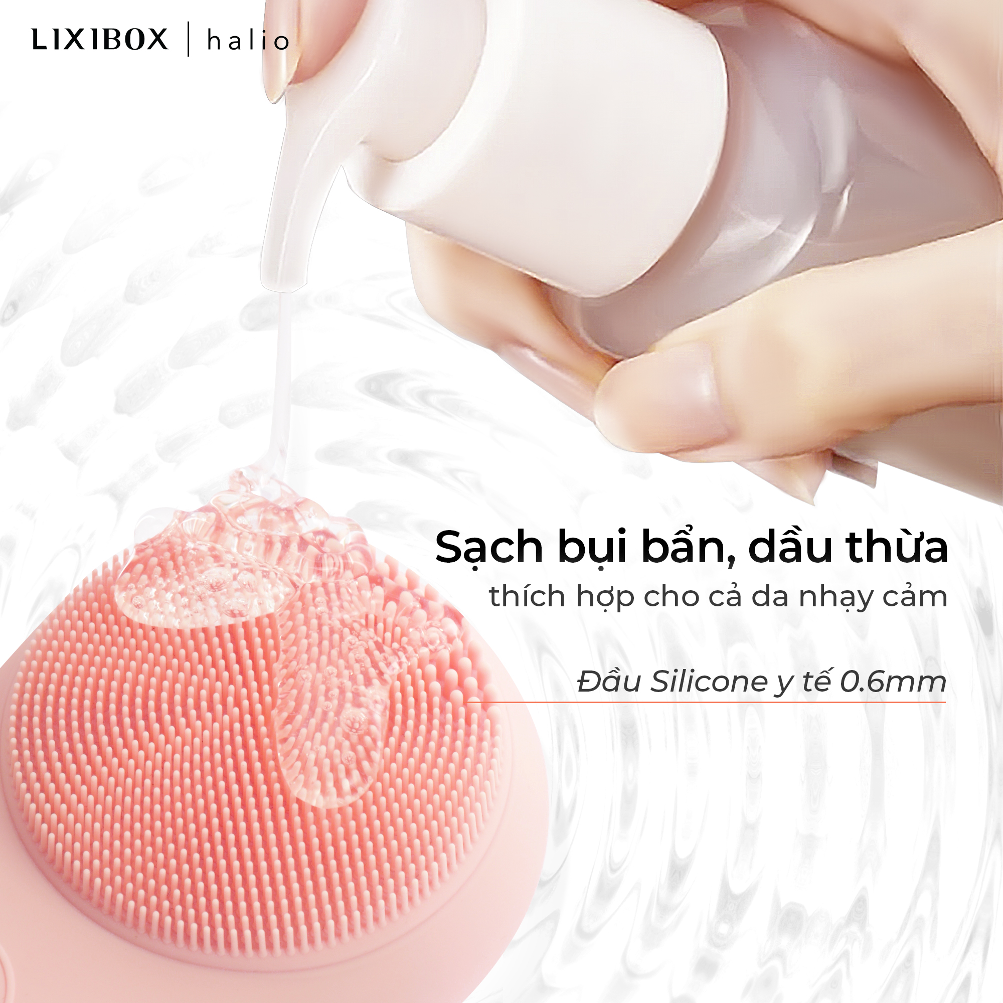 Mô tả [SPLIVE] Máy Rửa Mặt Massage Tích Hợp Liệu Pháp Ánh Sáng và Nhiệt Halio Multi-task Cleansing & Massaging Device - 2