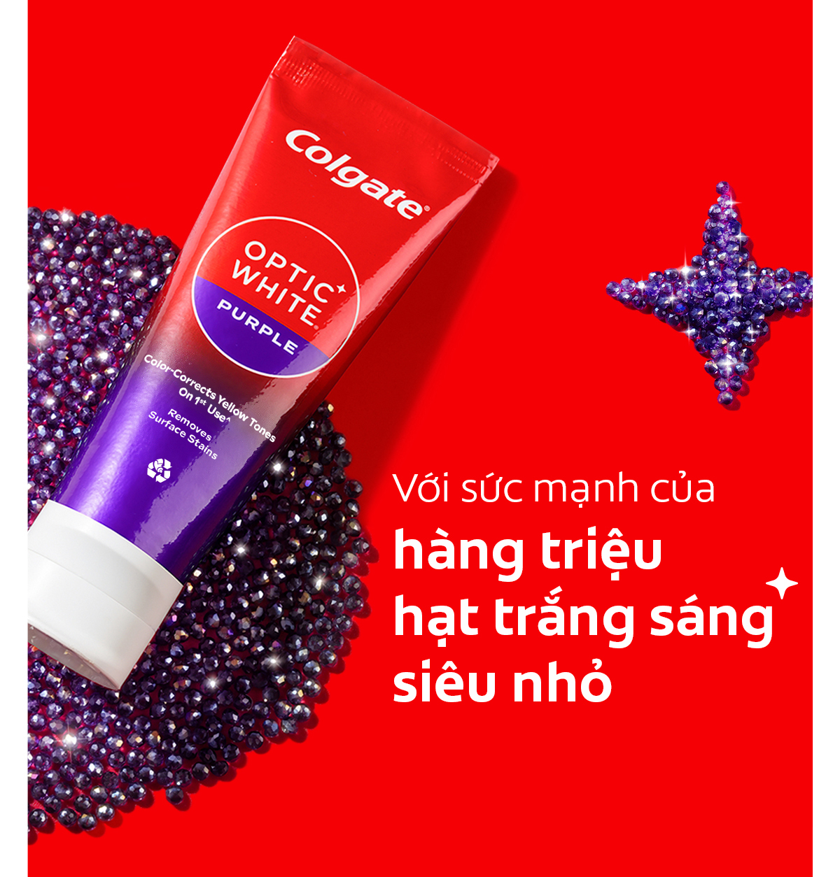 Kem Đánh Răng Colgate Trắng Răng Optic White Purple 100g Công Nghệ Sắc 