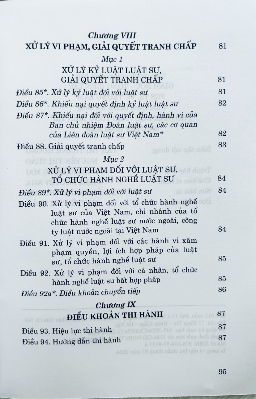 Mô tả Sách - Luật Luật Sư (Hiện Hành) (sửa đổi, bổ sung năm 2012, 2015) - 7