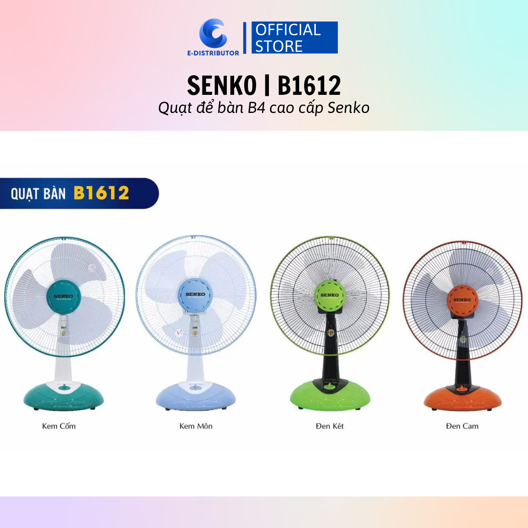 Mô tả Quạt bàn B4 Senko B1612/B1616 - Giao màu ngẫu nhiên - Hàng Chính Hãng - 3