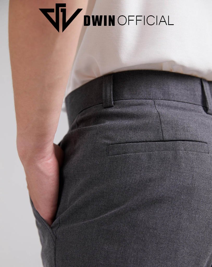 Mô tả Quần tây nam DWIN dáng baggy vải âu cao cấp không xù co dãn hàn quốc xuông ống rộng - 6