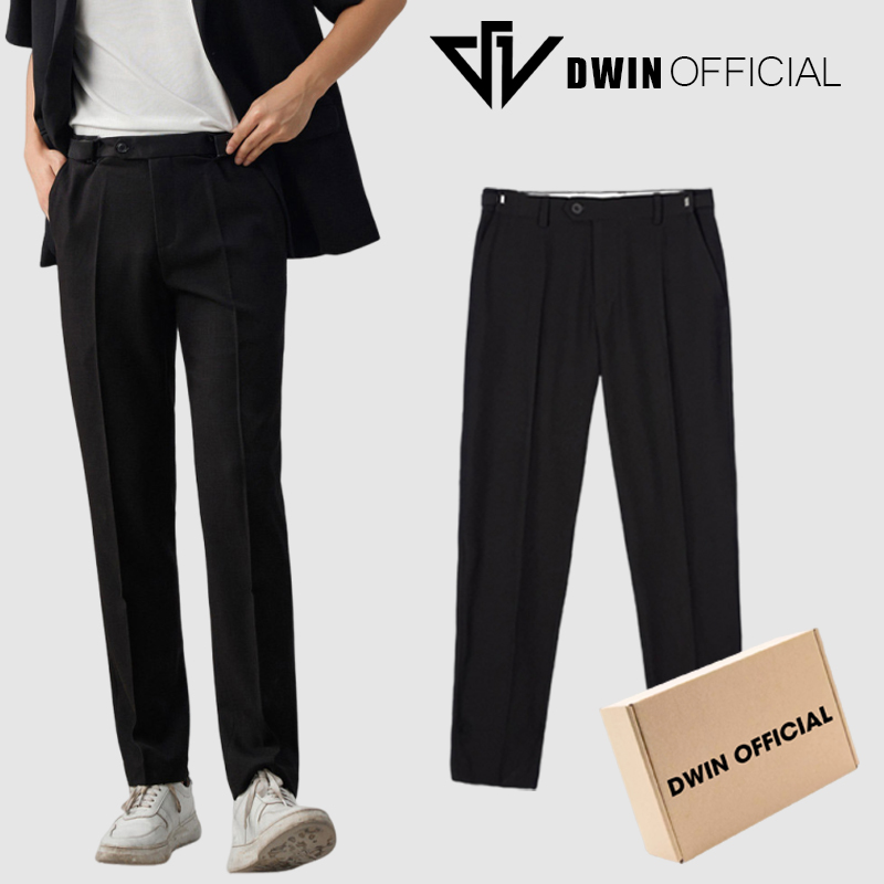 Mô tả Quần tây nam DWIN dáng baggy vải âu cao cấp không xù co dãn hàn quốc xuông ống rộng - 9