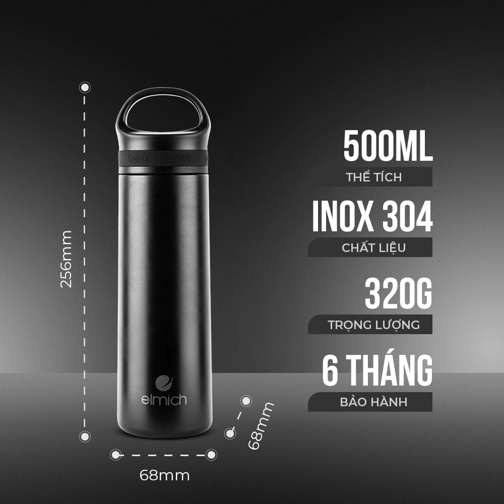 Mô tả Bình giữ nhiệt inox 304 cao cấp Elmich EL-3686OL 500ml - 11