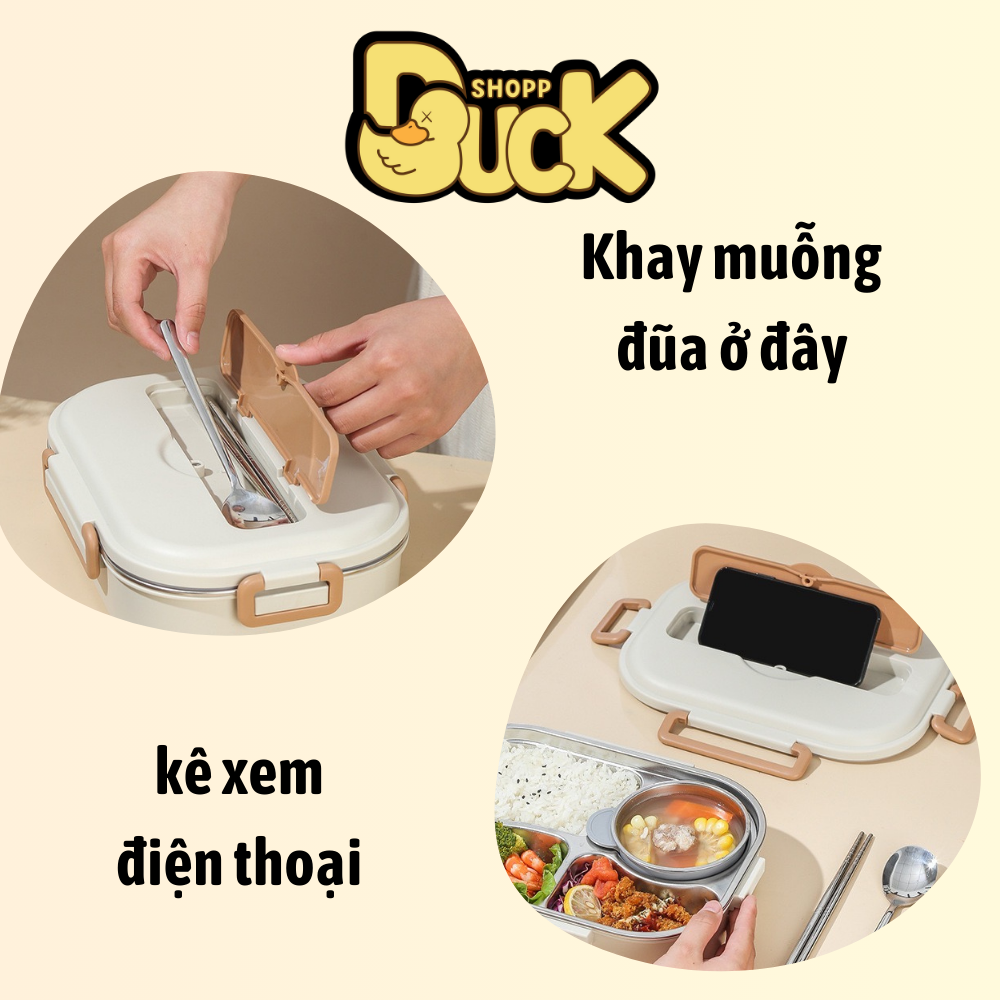 Hộp cơm giữ nhiệt Dear Rabbit đựng cơm văn phòng, hộp đựng cơm trưa cao ...