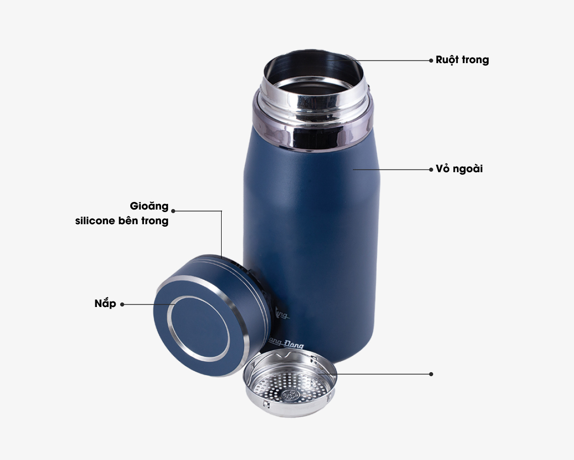 Mô tả Bình giữ nhiệt Inox 2 lớp dung tích 600ml Rạng Đông - Model: RD-BGN06ST1 - 6