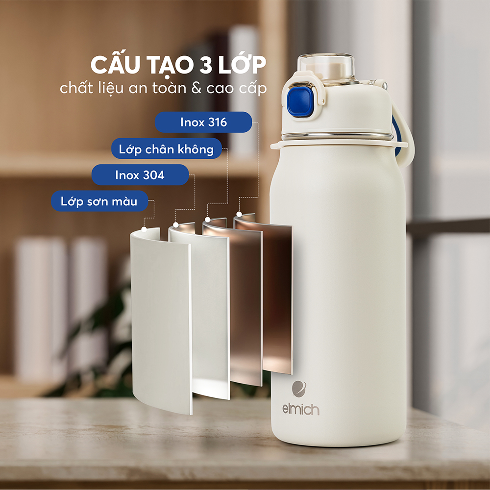 Mô tả Bình giữ nhiệt inox 316 Elmich EL8331 dung tích 1L - 3