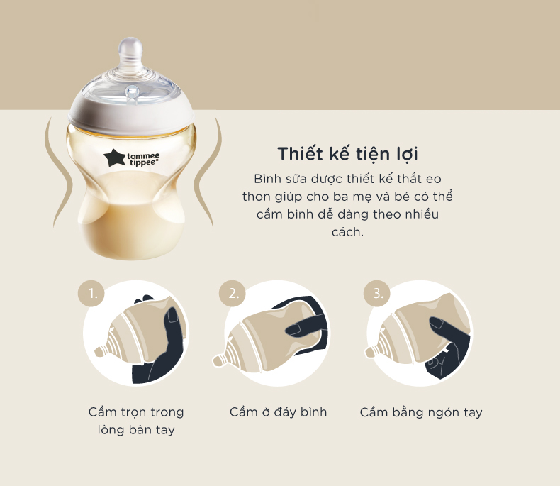 Mô tả Bình Sữa PPSU Ty Siêu Mềm Tự Nhiên Tommee Tippee Natural Start 150ml, Núm Ty Của Bình 0-3 Tháng - 3