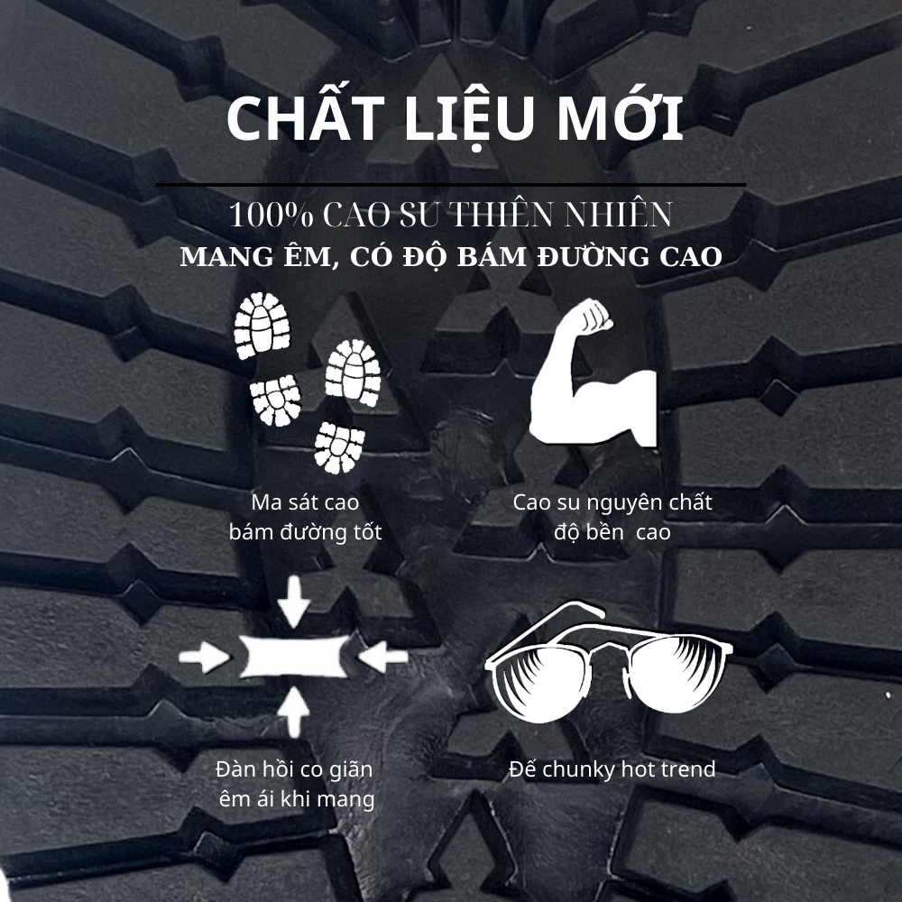 Mô tả Giày chelsea da lì INICHI G1113 đế chunky tăng chiều cao, có may đế - 5