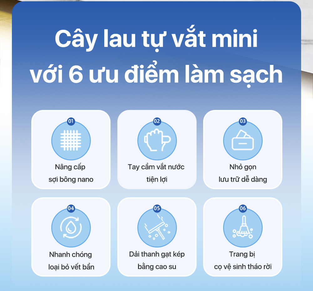 Mô tả Cây lau mini tự vắt ZOLELE DM01 lau kính, lau bàn nhỏ gọn cầm tay tháo rời tiện lợi ( Màu Hồng ) - 2