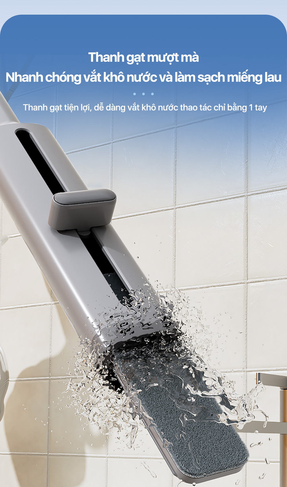 Mô tả Cây lau mini tự vắt ZOLELE DM01 lau kính, lau bàn nhỏ gọn cầm tay tháo rời tiện lợi ( Màu Hồng ) - 6