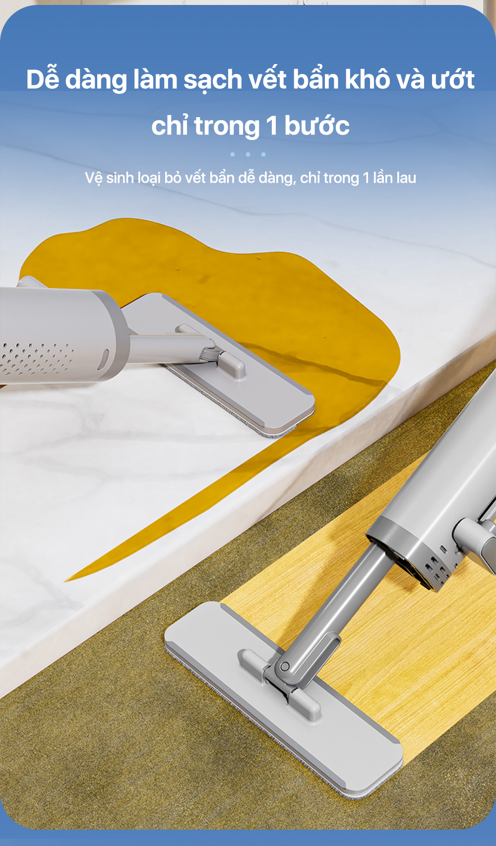 Mô tả Cây lau mini tự vắt ZOLELE DM01 lau kính, lau bàn nhỏ gọn cầm tay tháo rời tiện lợi ( Màu Hồng ) - 7