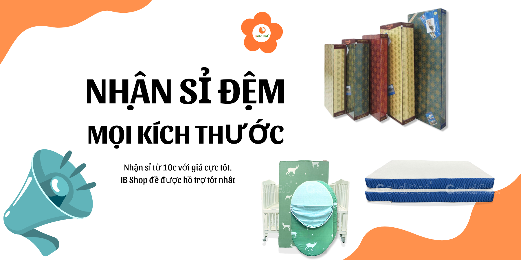 Mô tả Đệm Cũi Cho Bé GOLDCAT Cắt May Theo Yêu Cầu, Chất Liệu Bông Ép, Độ Dày Tiêu Chuẩn 5cm, Thoáng Khí, Đàn Hồi Tốt - 1