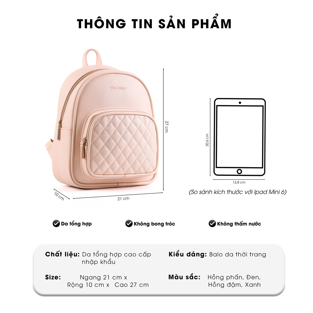 Mô tả Balo da nữ Celia cao cấp thương hiệu VACHINO-BG012 - 2