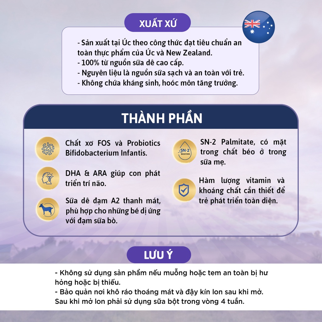 Mô tả Sữa Dê Tăng Khả Năng Hấp Thu Biostime Ultra Goat Số 2 -  Cân Bằng Hệ Tiêu Hóa Cho Trẻ Từ 6-12 Tháng Tuổi Lon 800g - 1
